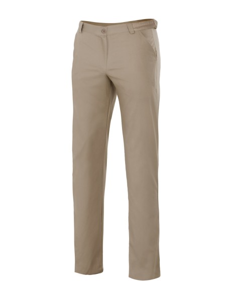 PANTALÓN CHINO STRETCH MUJER. BEIGE ARENA TALLA 34-54