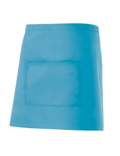 DELANTAL CORTO. TURQUESA CLARO