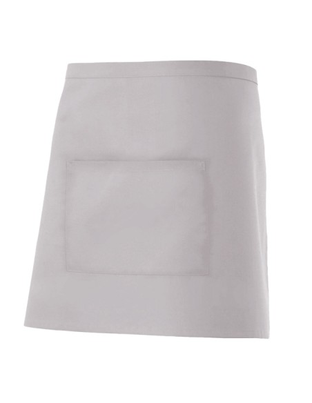 DELANTAL CORTO. GRIS HIELO