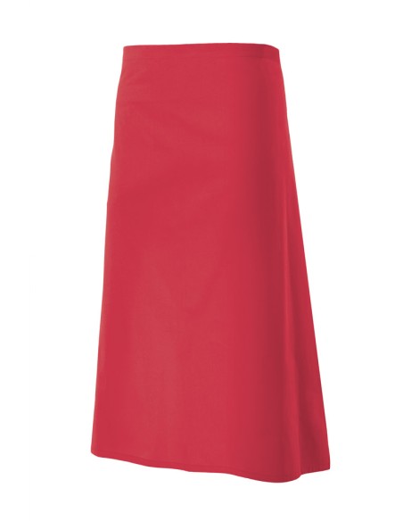 DELANTAL LARGO. ROJO CORAL