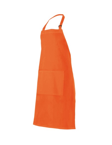 DELANTAL CON PETO. NARANJA FLUOR