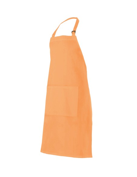 DELANTAL CON PETO. NARANJA CLARO