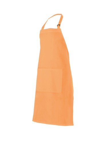 DELANTAL CON PETO. NARANJA CLARO