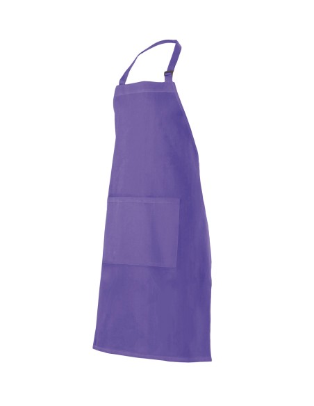 DELANTAL CON PETO. MORADO