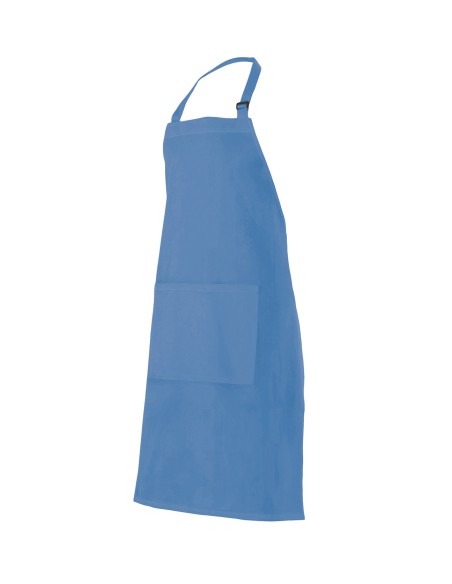 DELANTAL CON PETO. CELESTE