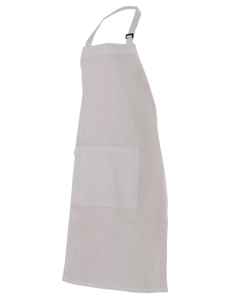 DELANTAL CON PETO. GRIS HIELO