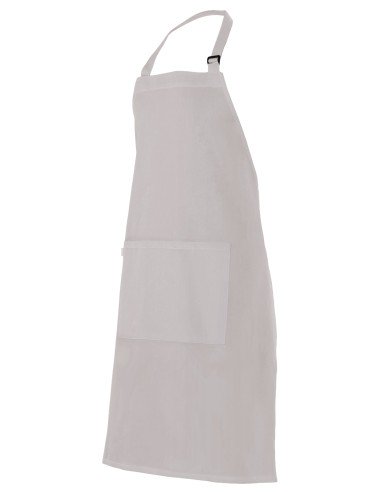 DELANTAL CON PETO. GRIS HIELO