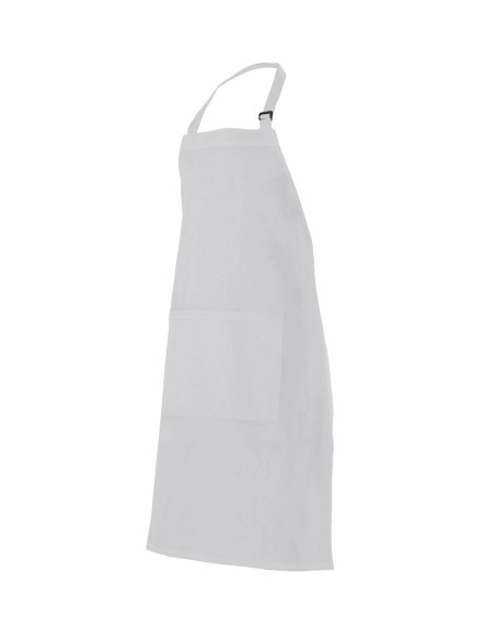 DELANTAL CON PETO. BLANCO