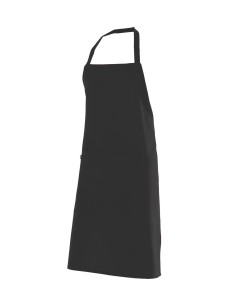 DELANTAL DE POLIESTER CON PETO. NEGRO 2