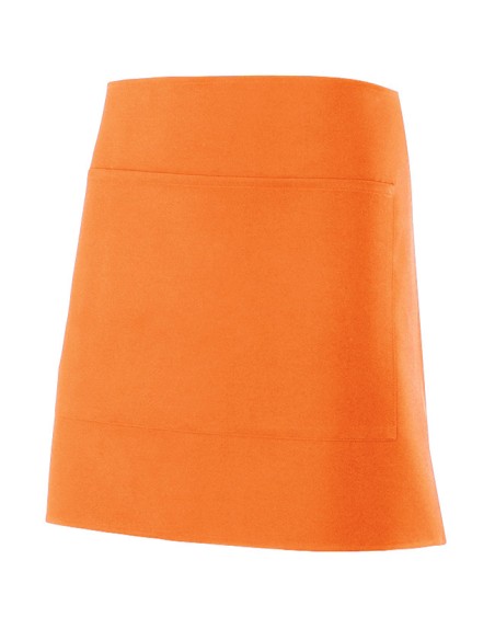 DELANTAL CORTO DE POLIESTER. NARANJA