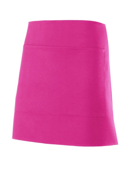 DELANTAL CORTO DE POLIESTER. FUCSIA
