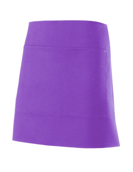 DELANTAL CORTO DE POLIESTER. MORADO
