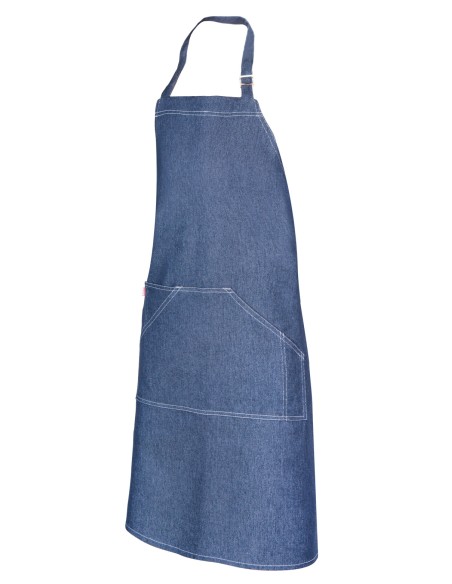DELANTAL CON PETO DENIM. DENIM OSCURO