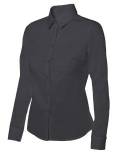 CAMISA MUJER STRETCH. NEGRO TALLA S-2XL