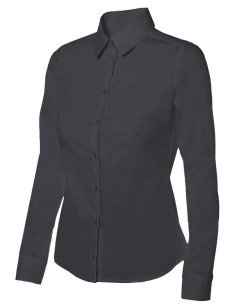 CAMISA MUJER STRETCH. NEGRO TALLA S-2XL