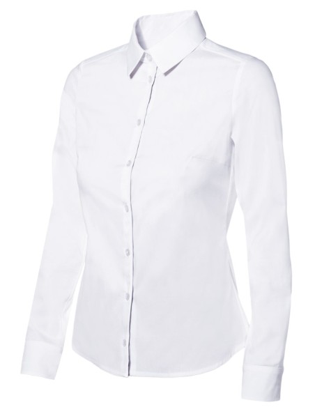 CAMISA MUJER STRETCH. BLANCO TALLA S-2XL