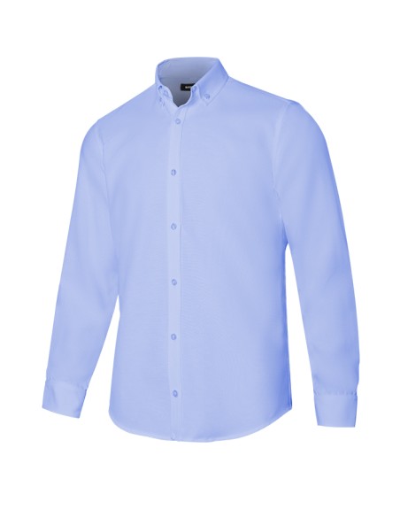CAMISA OXFORD MANGA LARGA HOMB. CELESTE TALLA S-3XL