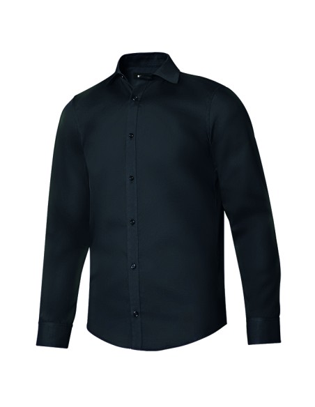 CAMISA MANGA LARGA HOMBRE. NEGRO TALLA S-3XL