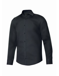 CAMISA MANGA LARGA HOMBRE. NEGRO TALLA S-3XL 2
