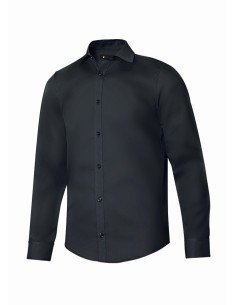 CAMISA MANGA LARGA HOMBRE. NEGRO TALLA S-3XL 2