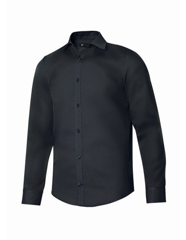CAMISA MANGA LARGA HOMBRE. NEGRO TALLA S-3XL