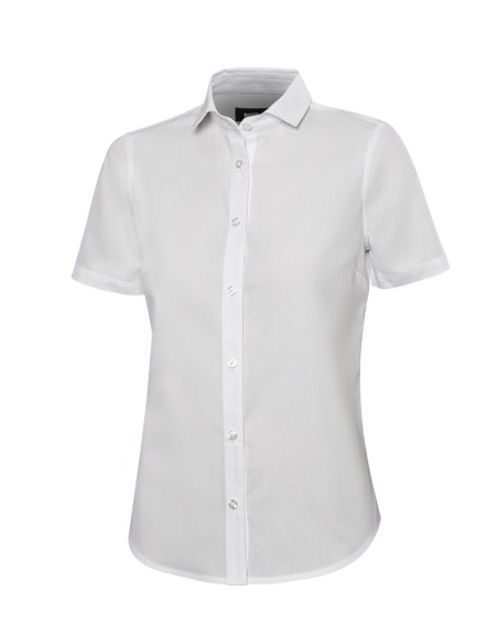 CAMISA MANGA CORTA MUJER. BLANCO TALLA S-2XL