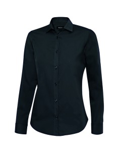 CAMISA MANGA LARGA MUJER. NEGRO TALLA XS-2XL