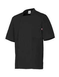 CHAQUETA COCINERO POPELIN M C. NEGRO TALLA XS-3XL 2