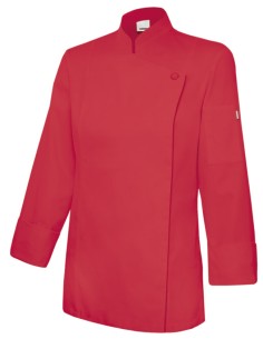CHAQUETA COCINERA TC. ROJO CORAL TALLA 36-50