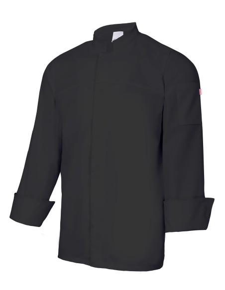 CHAQUETA COCINA CIERRE CENTRAL. NEGRO TALLA 46-64
