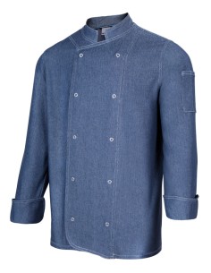 CHAQUETA DE COCINA DENIM. DENIM OSCURO TALLA XS-3XL 2