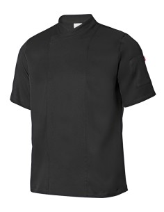 CHAQUETA COCINA MICROFIBRA MC. NEGRO TALLA 
XS-3XL 2