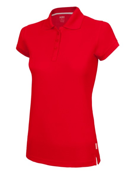 POLO DE MUJER. ROJO VIVO TALLA S-2XL