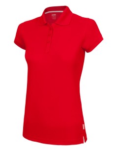 POLO DE MUJER. ROJO VIVO TALLA S-2XL 2