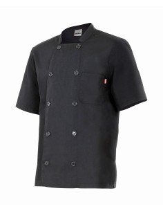 CHAQUETA COCINERO MANGA CORTA. NEGRO TALLA 44-64 2