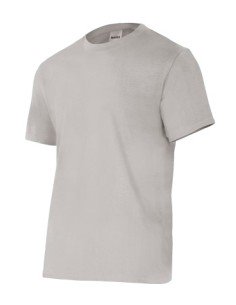 CAMISETA MANGA CORTA. GRIS PERLA TALLA S-3XL