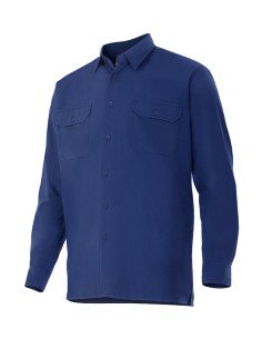 CAMISA MANGA LARGA 2 BOLSILLOS. AZUL MARINO TALLA S-3XL 2