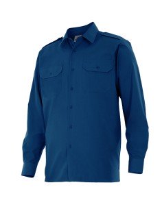 CAMISA UNIFORME MANGA LARGA. AZUL MARINO TALLA S-3XL