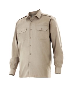 CAMISA UNIFORME MANGA LARGA. BEIGE TALLA S-3XL 2