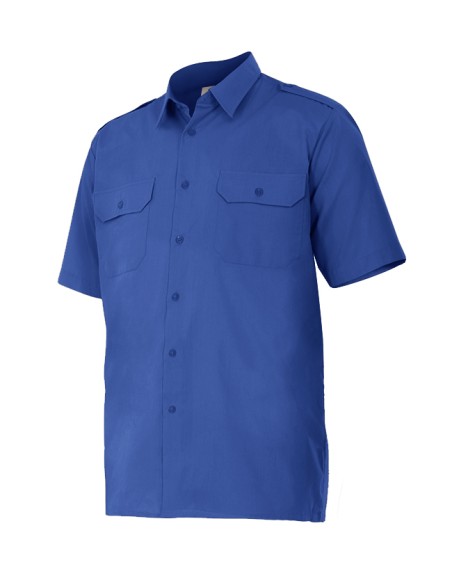 CAMISA UNIFORME MANGA CORTA. AZULINA TALLA S-3XL