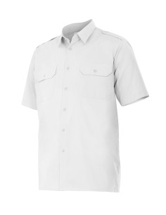CAMISA UNIFORME MANGA CORTA. BLANCO TALLA S-3XL 2