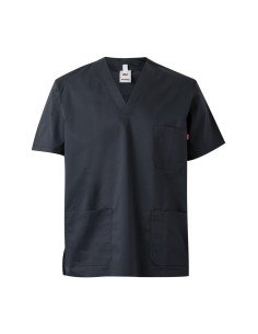 CAMISOLA PIJAMA STRETCH MC. GRIS OSCURO TALLA XS-3XL 2