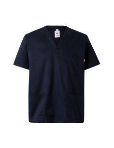 CAMISOLA PIJAMA STRETCH MC. AZUL NAVY TALLA XS-3XL