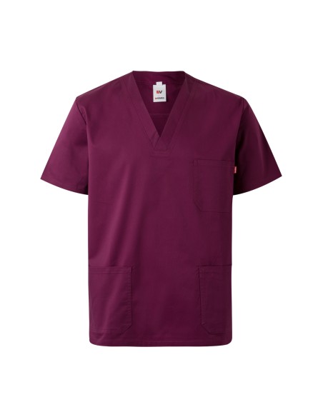 CAMISOLA PIJAMA STRETCH MC. BERENJENA TALLA XS-3XL