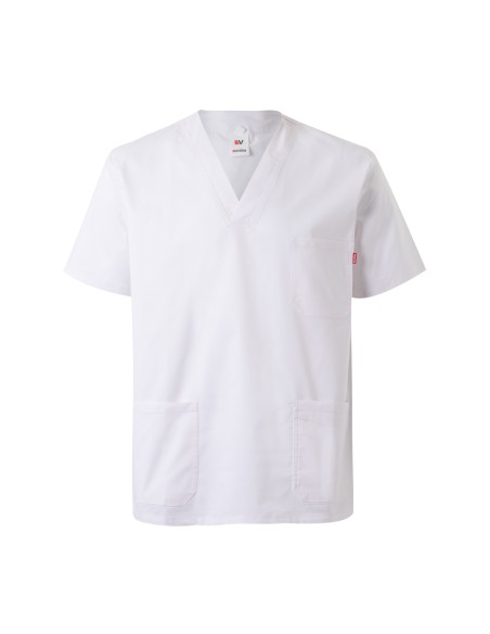 CAMISOLA PIJAMA STRETCH MC. BLANCO TALLA XS-3XL