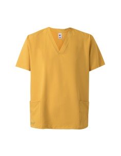 CAMISOLA PIJAMA MICROFIBRA MC. MOSTAZA TALLA XS-3XL