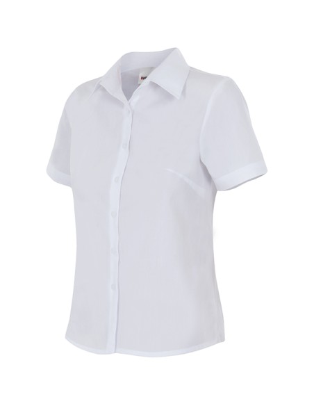CAMISA SEÑORA MANGA CORTA. BLANCO TALLA XS-3XL