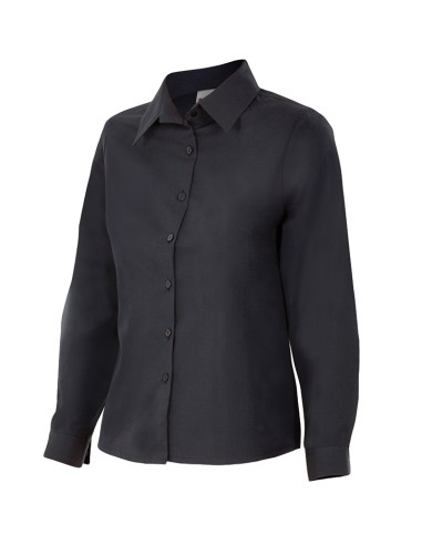 CAMISA SEÑORA MANGA LARGA. CELESTE TALLA XS-3XL (1)