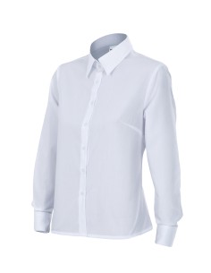 CAMISA SEÑORA MANGA LARGA. BLANCO TALLA XS-3XL