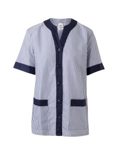 CHAQUETA RAYAS SEÑORA ESCOTE EN V. AZUL MARINO TALLA 0-12